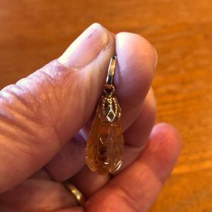 Briolet, Carved Citrine pendant.